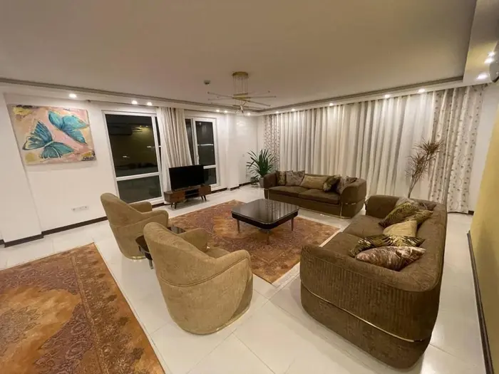 آپارتمان دوخوابه ساحلی دهکده کاج - اتاق پذیرایی 