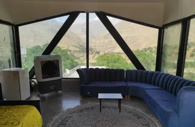 ویلا دوخوابه کوهستانی استخردار آبگرم اوشان