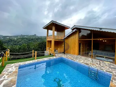 کلبه یک خوابه استخردار آبگرم آنتراکت ۲