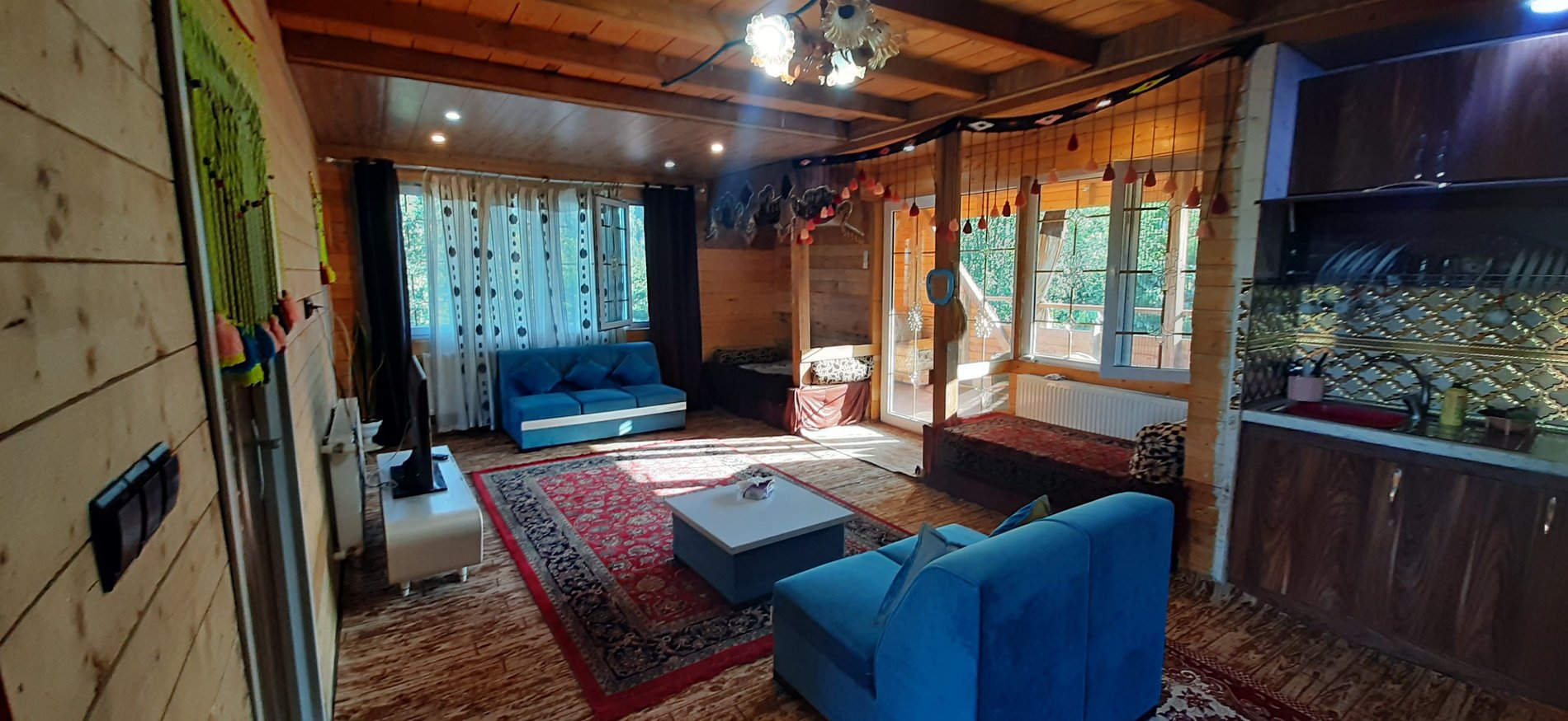 دوخوابه جنگلی چوبی پارسا ۴