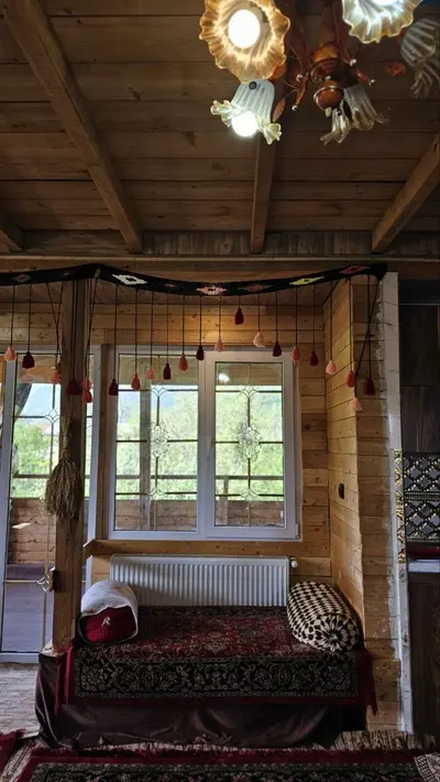 کلبه دوخوابه جنگلی چوبی پارسا ۴