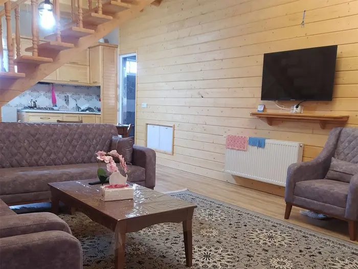 کلبه دوخوابه استخردار آبگرم جنگلی پیرهرات