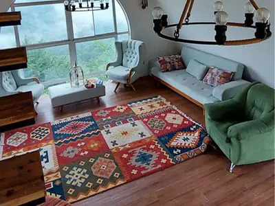 ویلا دوخوابه جنگلی سوئیسی تریپلکس بهمنان