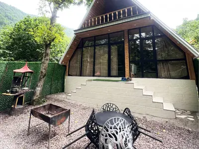 کلبه دوخوابه سوئیسی جکوزی دار شالما 1