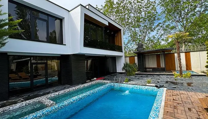 ویلا چهارخوابه استخردار آبگرم عمارت هرمس