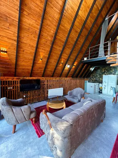 کلبه دوخوابه چوبی جکوزی دار آرنا