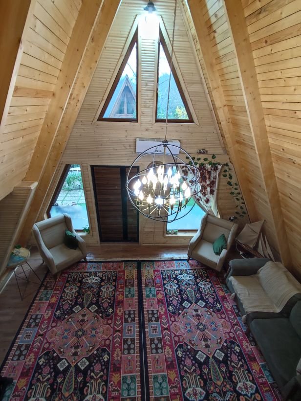 کلبه دوخوابه چوبی هورین