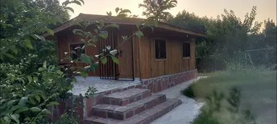 کلبه یک خوابه چوبی باغ میلا