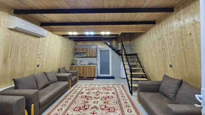 کلبه دوخوابه جنگلی سرخدار - انتخاب عنوان تصویر