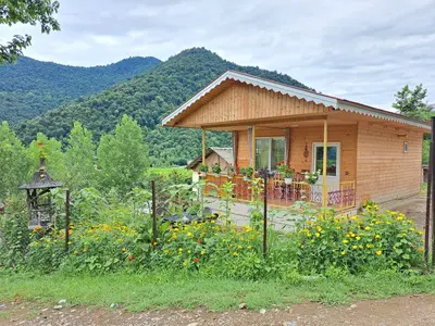 کلبه یک خوابه جنگلی جکوزی دار کلاسیک