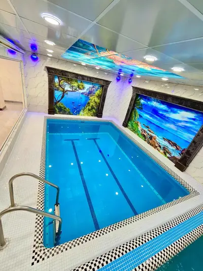 ویلا دو خوابه استخردار آبگرم دلوین