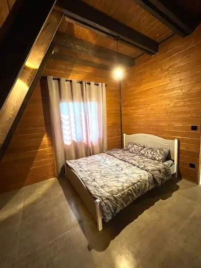 کلبه دوخوابه سوئیسی دوبلکس جکوزی دار راش