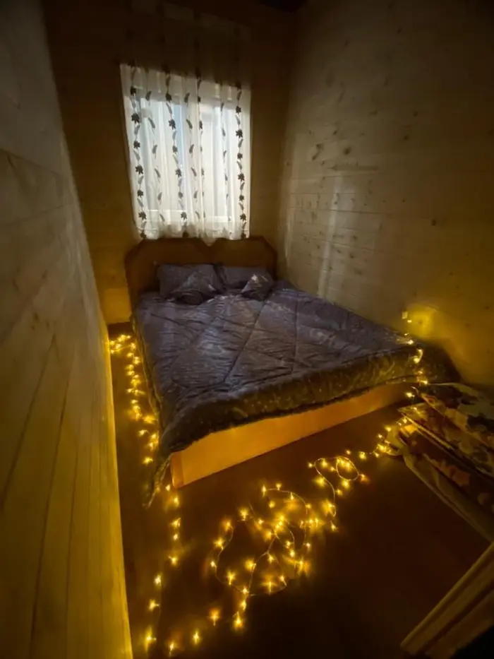 کلبه یک خوابه چوبی آرام 2 - اتاق خواب