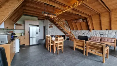 کلبه دوخوابه سوئیسی جکوزی دار نوئل آبی