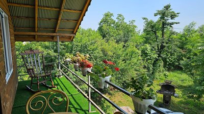 کلبه یک خوابه چوبی باغ انار