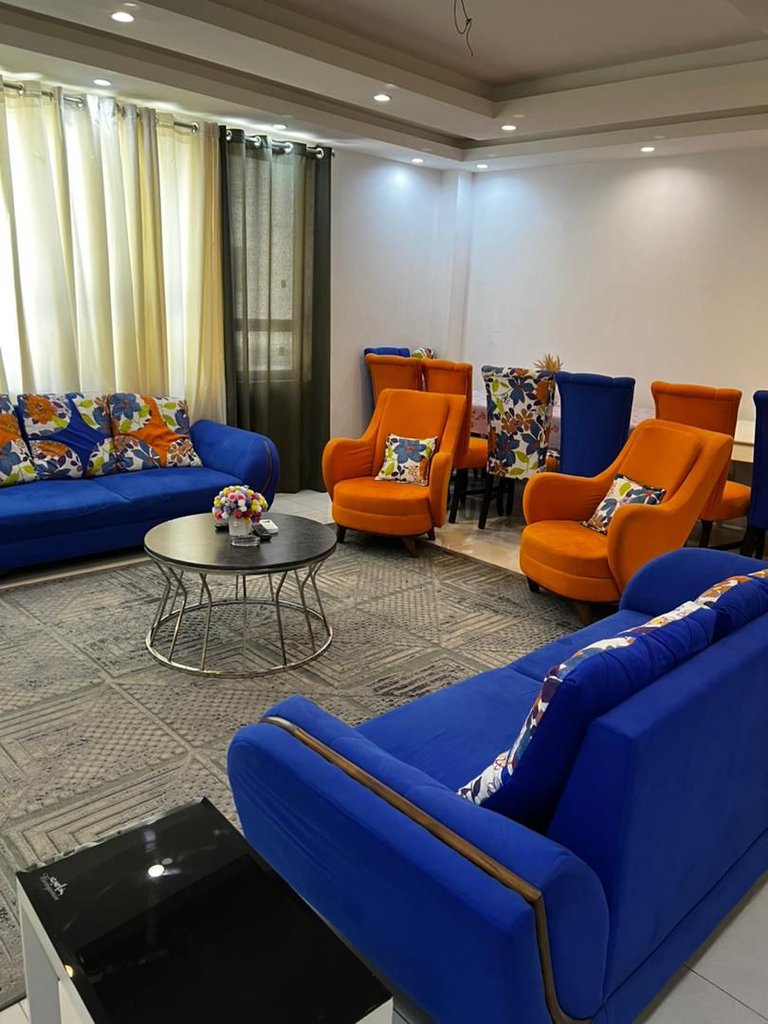 آپارتمان دوخوابه آبی - سالن پذیرایی