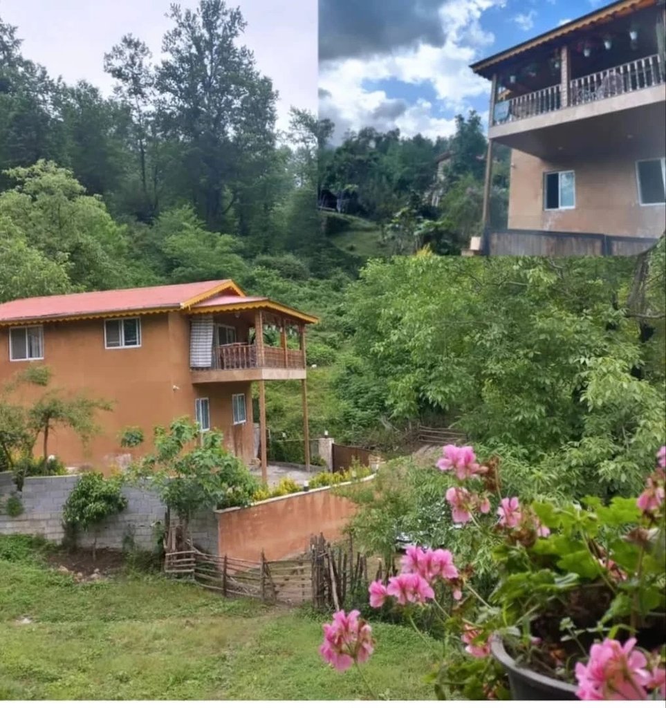 کلبه دوخوابه جنگلی استخردار سنگ پشته