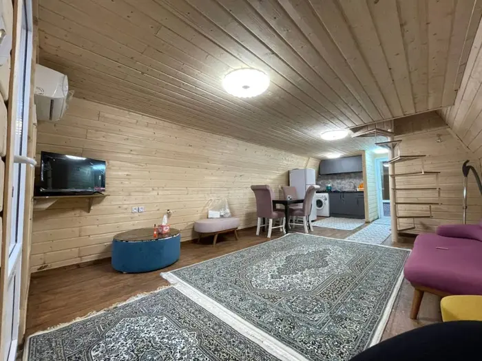 کلبه دوخوابه سوئیسی استخردار آبگرم ماهان