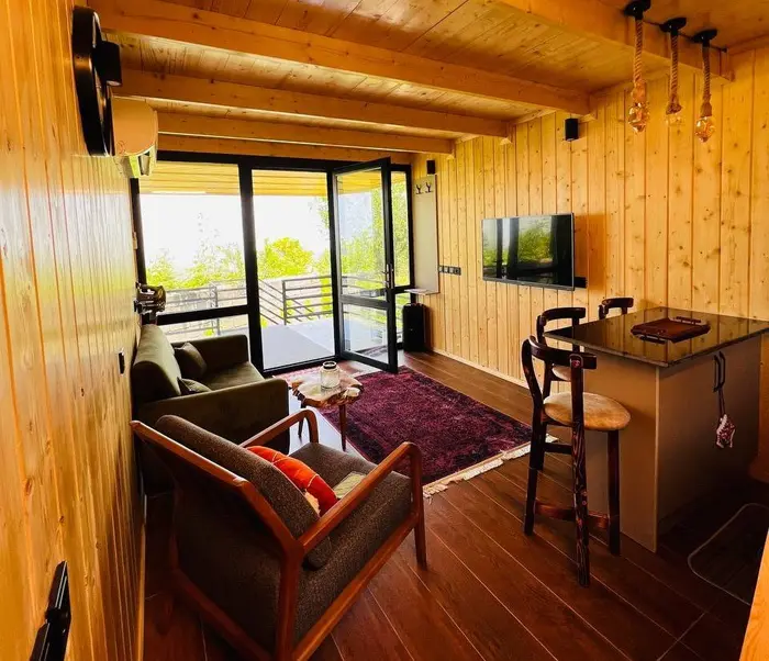 کلبه یک خوابه جکوزی دار باغِ بهشت دینارسرا