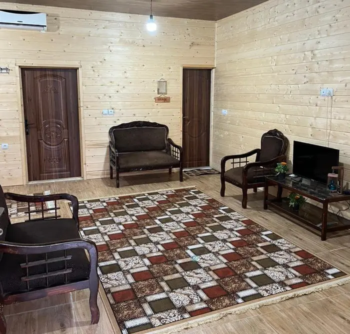 کلبه یک خوابه چوبی آرامش ۲