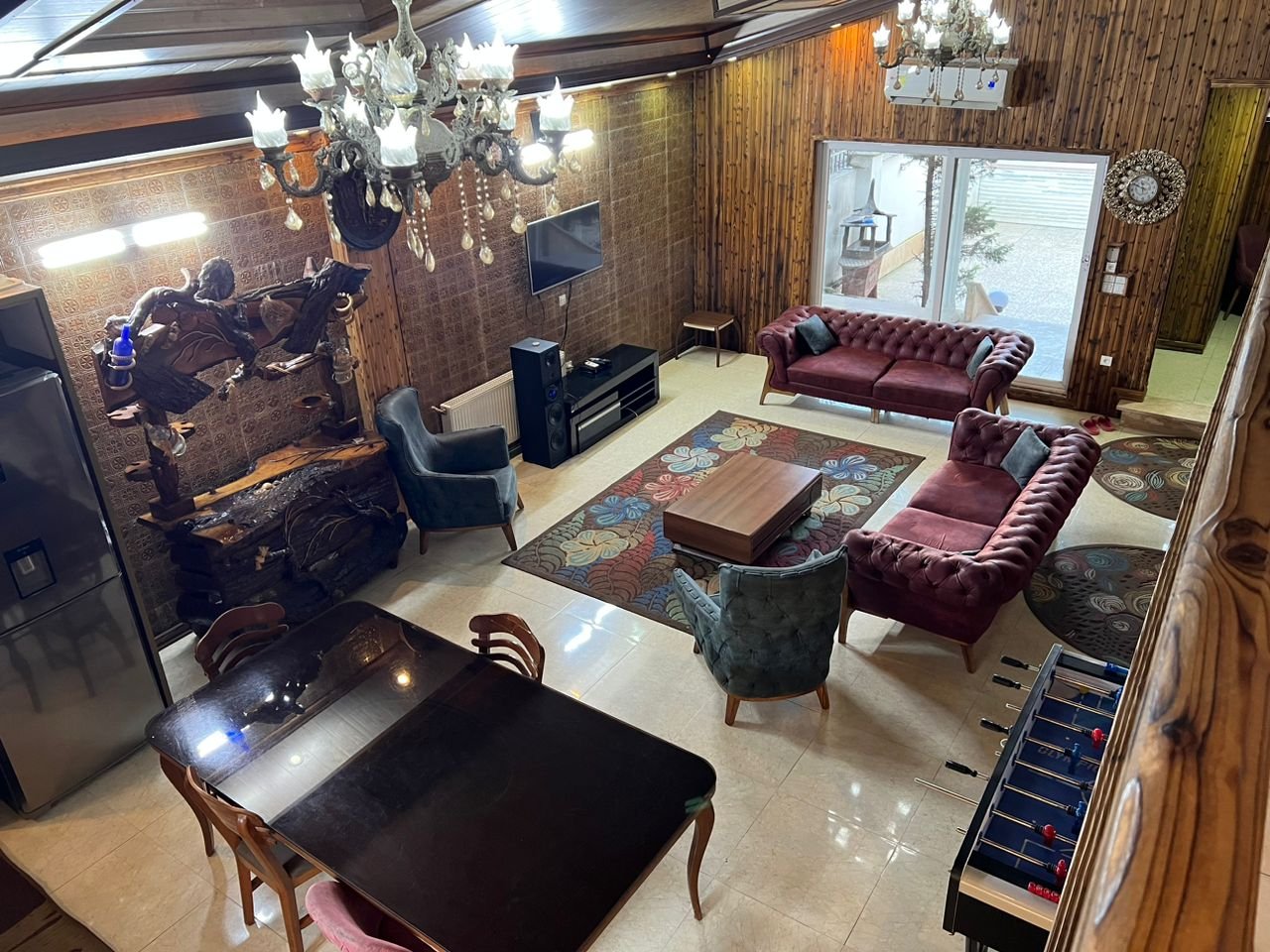 چهارخوابه استخردار آبگرم چوبی