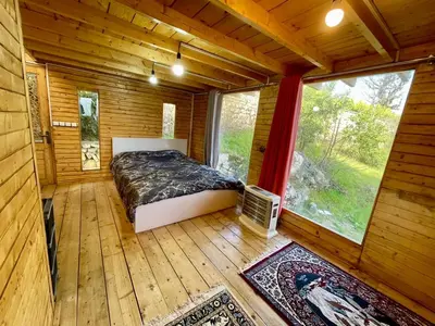 کلبه یک خوابه جنگلی جکوزی دار همایون