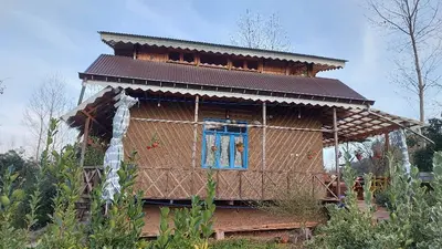 کلبه دوخوابه چوبی کلان