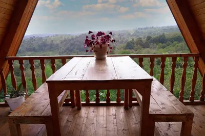 کلبه یک خوابه چوبی باران 1