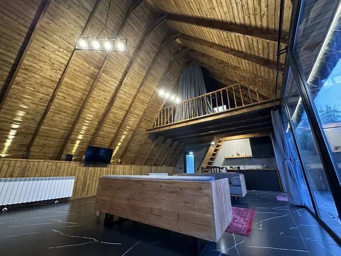 کلبه یک خوابه استخردار آبگرم بامبو سرای رستاک