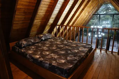 کلبه یک خوابه استخردار آبگرم بامبو سرای رستاک