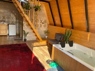 کلبه یک خوابه جنگلی جکوزی دار دیار 