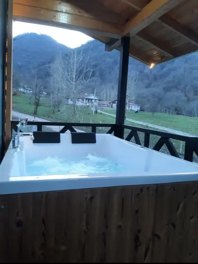 کلبه دوخوابه جکوزی دار جنگلی سینا