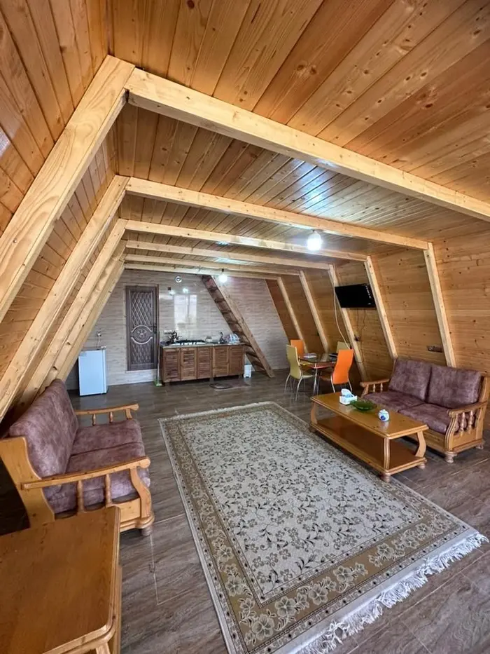 کلبه یک خوابه دوبلکس چوبی الماس