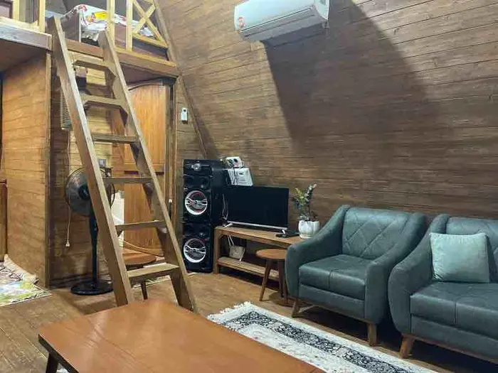 کلبه یک خوابه چوبي باغ سينا - انتخاب عنوان تصویر