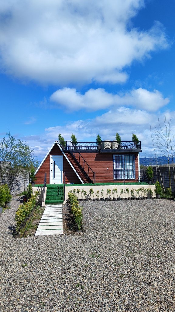 کلبه یک خوابه سوئدی رچ - نمای کلبه و محوطه