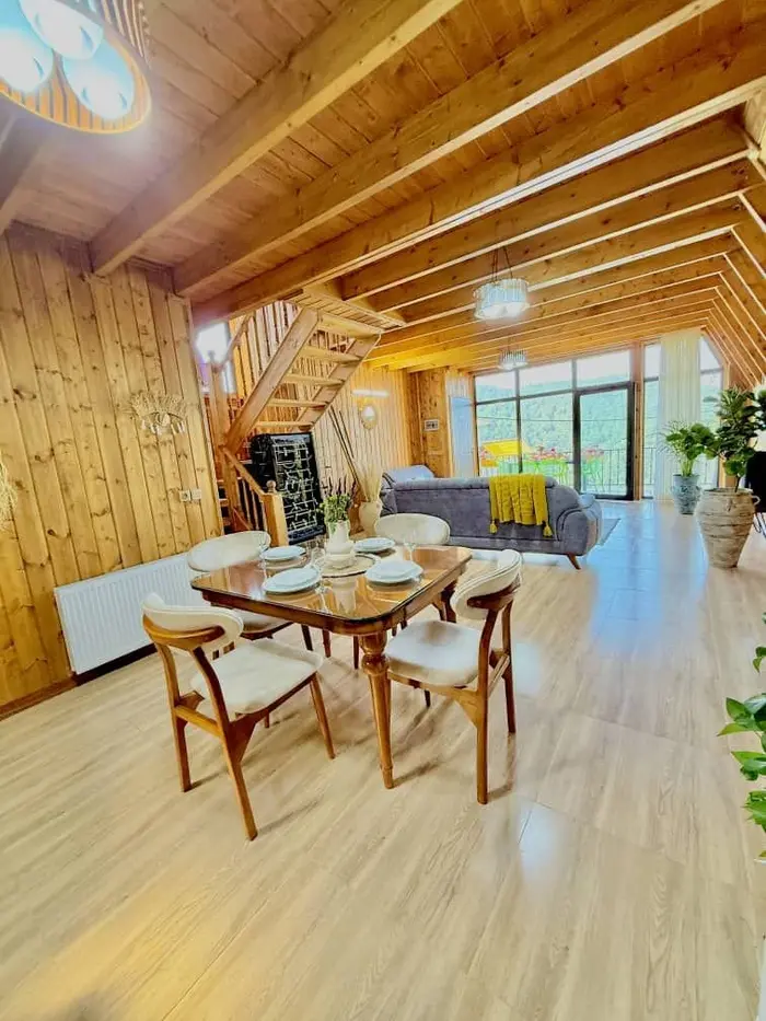 کلبه دوخوابه جکوزی دار چوبی نیلو