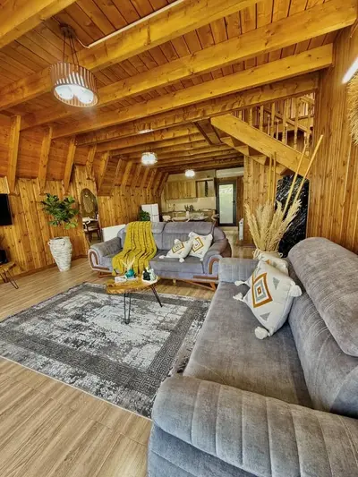 کلبه دوخوابه جکوزی دار چوبی نیلو