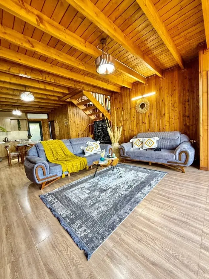 کلبه دوخوابه جکوزی دار چوبی نیلو