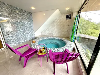 کلبه دوخوابه جکوزی دار چوبی نیلو