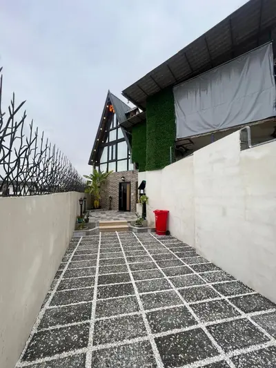 کلبه دوخوابه چوبی استخردار آبگرم پاشا