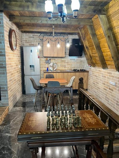 کلبه دوخوابه چوبی استخردار آبگرم پاشا