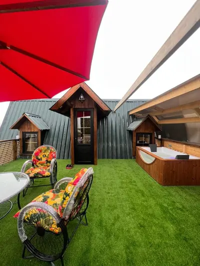 کلبه دوخوابه چوبی استخردار آبگرم پاشا