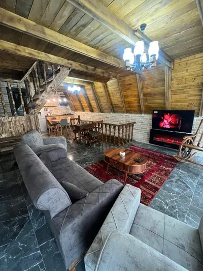 کلبه دوخوابه چوبی استخردار آبگرم پاشا