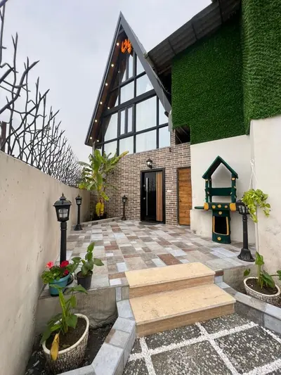 کلبه دوخوابه چوبی استخردار آبگرم پاشا