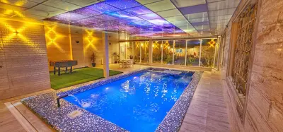 ویلا یک خوابه استخردار آبگرم باغ بهاران