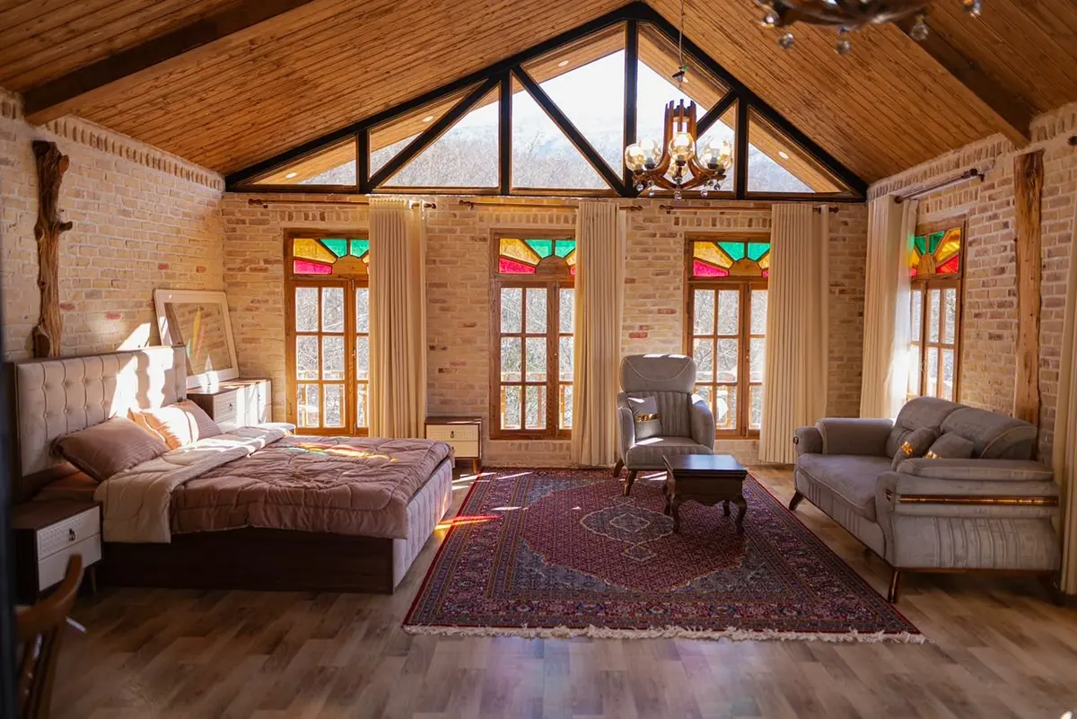 کلبه فلت جنگلی جکوزی دار سی تیکا - واحد کاخ -   