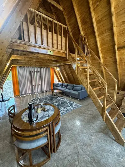 کلبه یک خوابه سوئیسی استخردار آبگرم تیدا