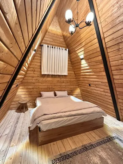 کلبه دوخوابه جکوزی دار جنگل پرتقال