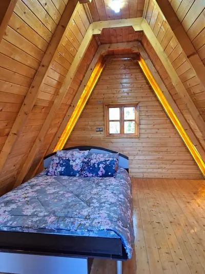 کلبه یک خوابه جنگلی پاییز