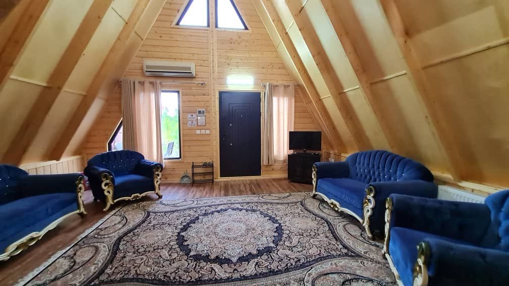 کلبه یک خوابه روستایی آهو - نما پذیرایی